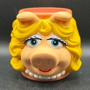 Vintage Miss Piggy Applause Jim Henson Pink 3D Muppets Mug Cup, Kitsch Character